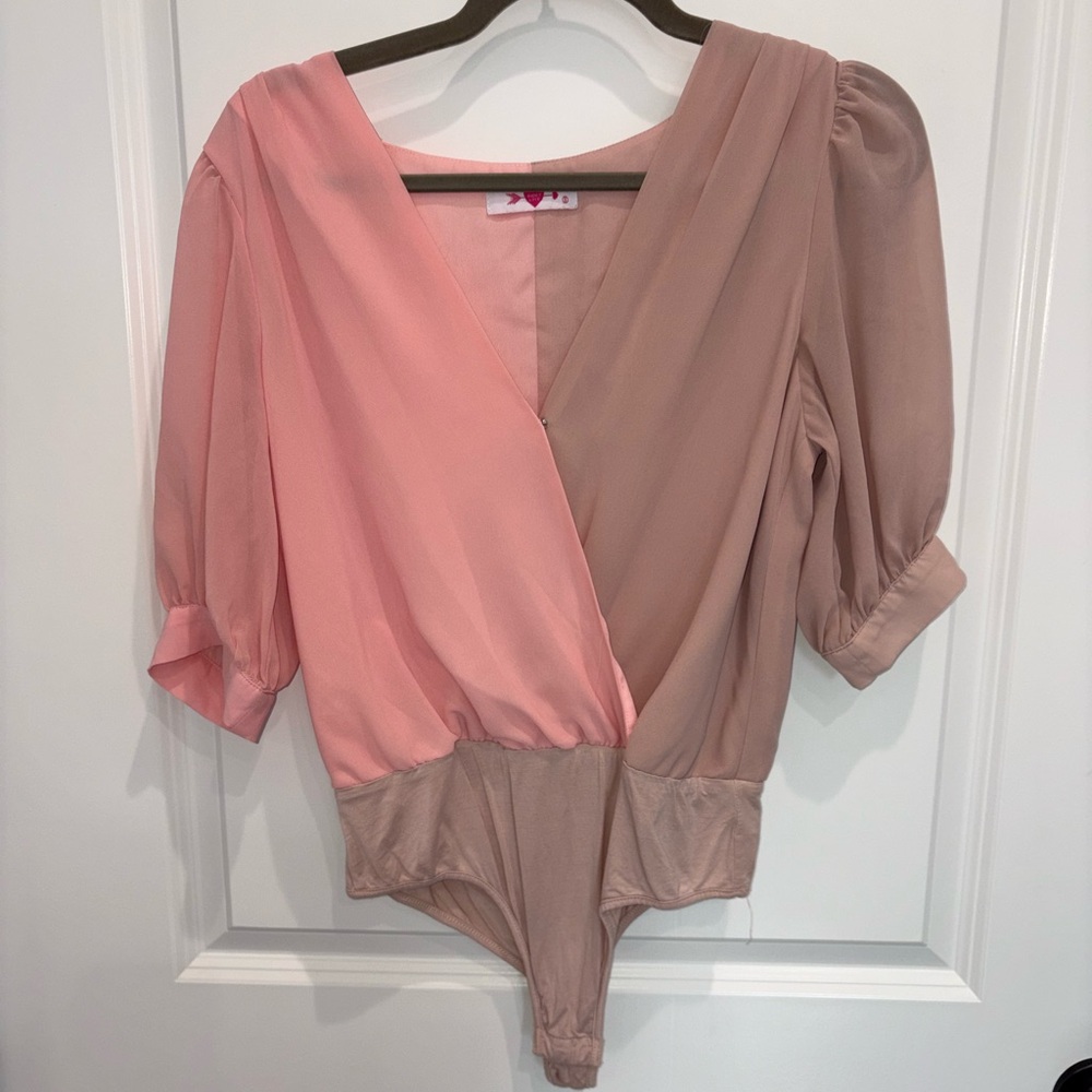Buddy Love Blush and Beige Bodysuit